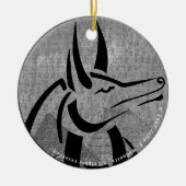 Anubis Premium Round Keramik Ornament (Vorne)