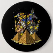 Anubis Ra-ägyptische Gott-alte Pyramide-Mythologie Button (Vorderseite)