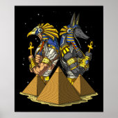 Anubis Ra Egyptian Gods Ancient Pyramids Mythology Poster (Vorne)