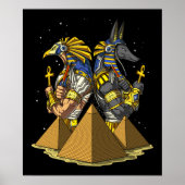 Anubis Ra Egyptian Gods Ancient Pyramids Mythology Poster (Vorne)