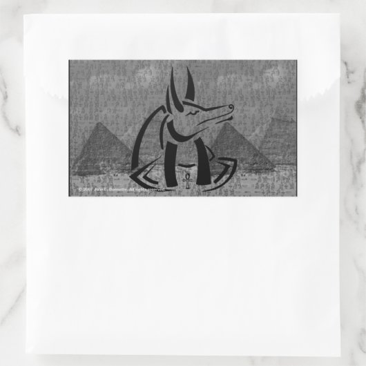 Anubis Rectangle Sticker (Tasche)