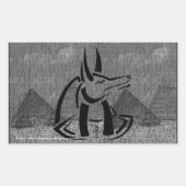 Anubis Rectangle Sticker (Vorderseite)