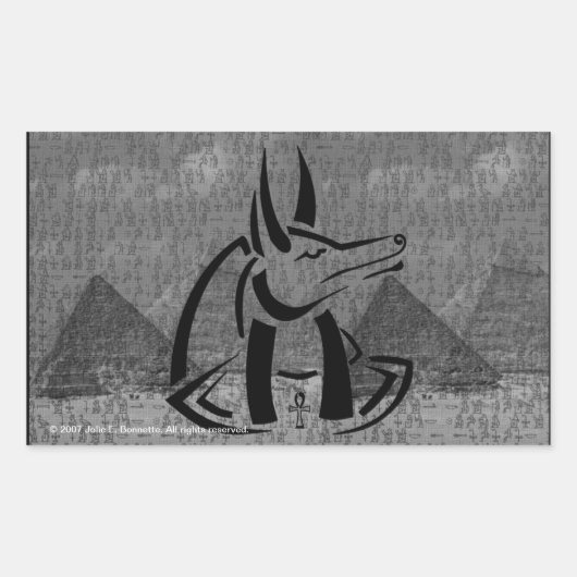 Anubis Rectangle Sticker (Vorderseite)