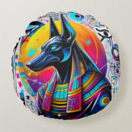 Anubis Rundes Kissen