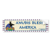 Anubis segnen Amerika-Autoaufkleber