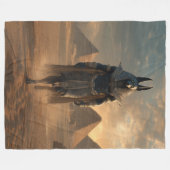 Anubis Throw Blanket – Egyptian Mythology Home Dec Fleecedecke (Vorderseite (Horizontal))