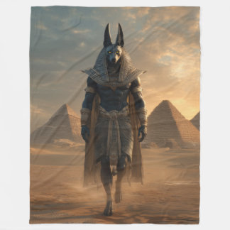 Anubis throw blanket – Egyptian Mythology Wall Art Fleecedecke