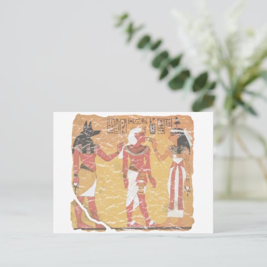 Anubis, Tut, Osiris Postkarte (Stehend Vorderseite)