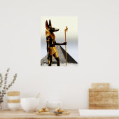 Anubis und das Ankh-Kreuz Poster (Küche)