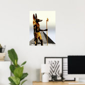 Anubis und das Ankh-Kreuz Poster (Heimbüro)