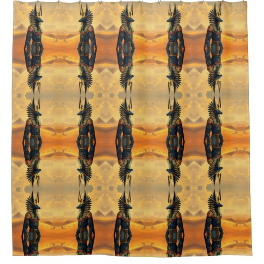„Anubis – Wächter der Seelen“ Duschvorhang (Vorderseite)