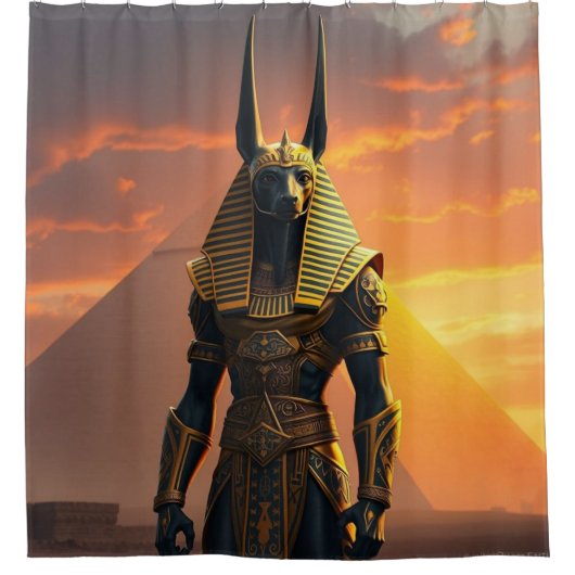 „Anubis – Wächter der Seelen“ Duschvorhang (Vorderseite)