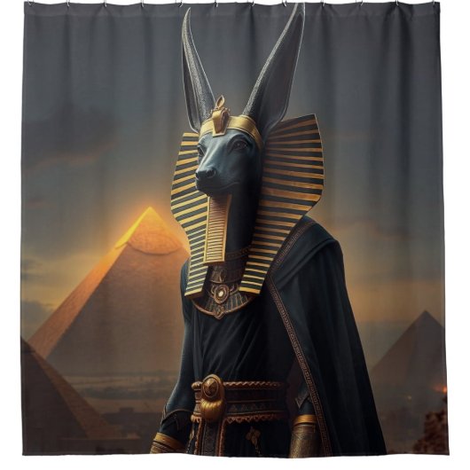 „Anubis – Wächter der Seelen“ Duschvorhang (Vorderseite)