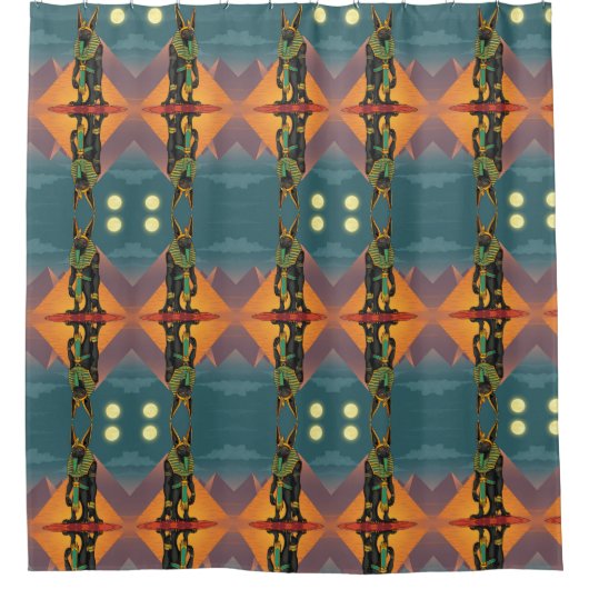 „Anubis – Wächter der Seelen“ Duschvorhang (Vorderseite)