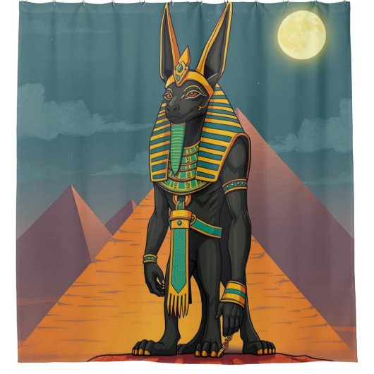 „Anubis – Wächter der Seelen“ Duschvorhang (Vorderseite)