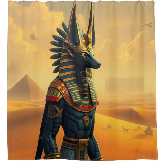 „Anubis – Wächter der Seelen“ Duschvorhang (Vorderseite)