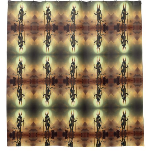 „Anubis – Wächter der Seelen“ Duschvorhang (Vorderseite)