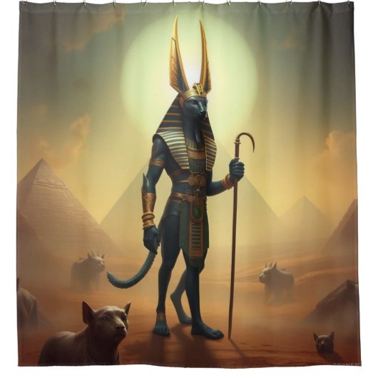 „Anubis – Wächter der Seelen“ Duschvorhang (Vorderseite)