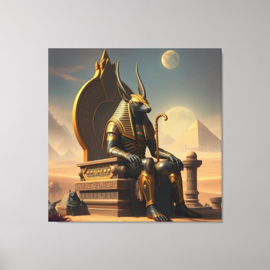 „Anubis – Wächter der Seelen“ Leinwanddruck (Vorderseite)