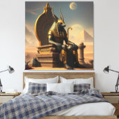 „Anubis – Wächter der Seelen“ Leinwanddruck (Insitu (Schlafzimmer))