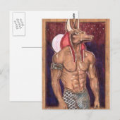 Anubis: www.AriesArtist.com Postkarte (Vorne/Hinten)