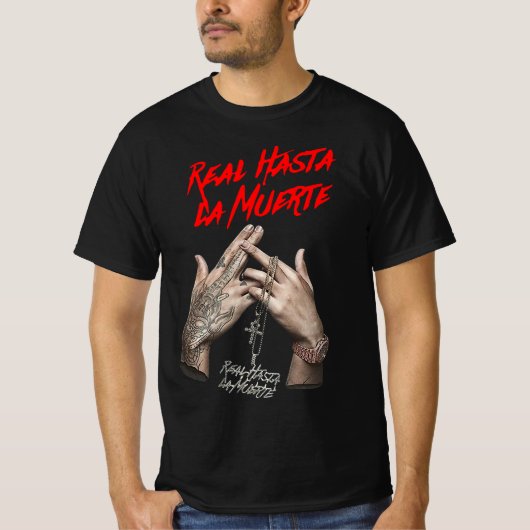Anuel OM Real Hasta La Muerte Fashion Men's T-Shirt (Vorderseite)
