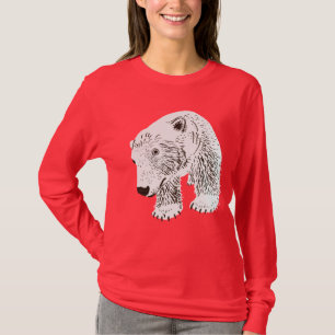 Anuk polarer Bärn-Klima-Änderungs-schlichte T-Shirt