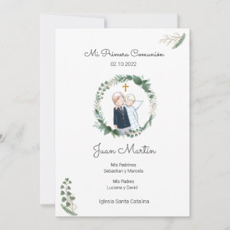 Anuncio Comunión estampa estampita  Einladung