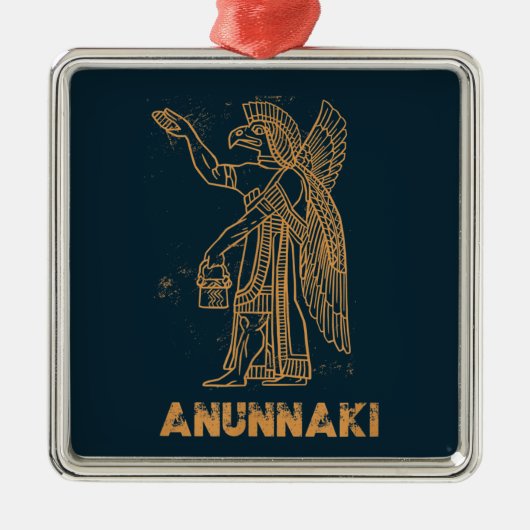 Anunnaki Ancient Astronaut Sumerischer Alien Theor Ornament Aus Metall (Vorne)