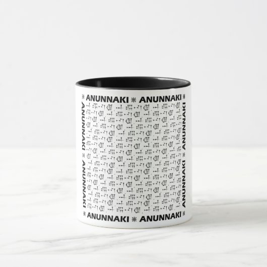 Anunnaki, Cuneiform Text, (Schwarz) Tasse (Zentrum)