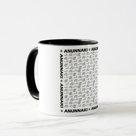 Anunnaki, Cuneiform Text, (Schwarz) Tasse (Vorderseite Links)