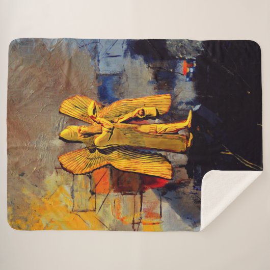 Anunnaki Sherpa Blanket Sherpadecke (Vorderseite (Horizontal))