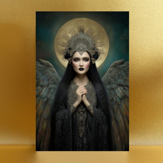 Anunnaki Star Goddess Ereshkigal Dark Fantasy Art Postkarte