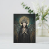 Anunnaki Star Goddess Ereshkigal Dark Fantasy Art Postkarte (Stehend Vorderseite)