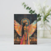 Anunnaki Star Goddess Inanna Abstrakt Mosaik Kunst Postkarte (Stehend Vorderseite)