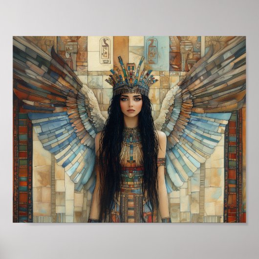 Anunnaki Star Goddess Inanna Mosaik Art Nouveau Poster (Vorne)