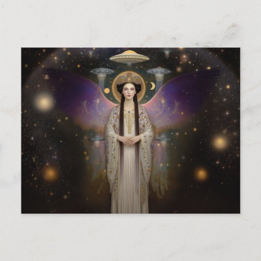 Anunnaki Star Goddess Ishtar Hochfrequenz Art Postkarte (Vorderseite)