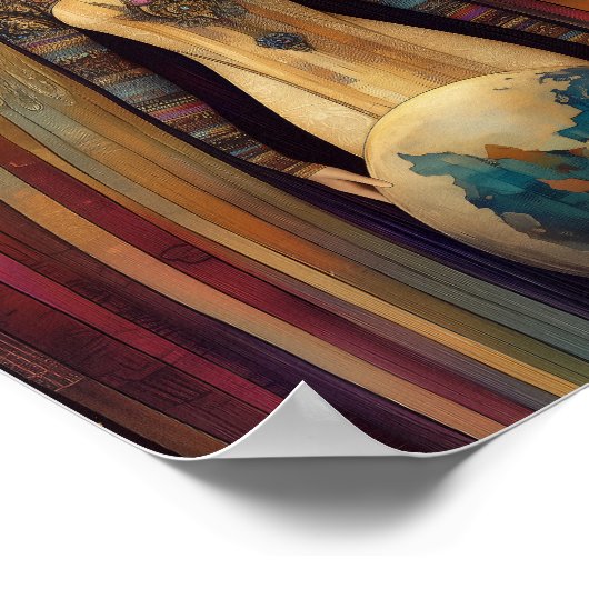 Anunnaki Star Goddess Ishtar Surreal UFO Art Poster (Ecke)