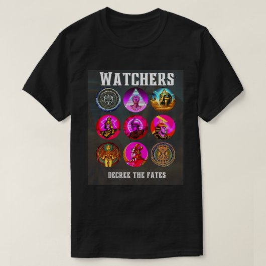 Anunnaki Watchers Dekret des Schicksals Historisch T-Shirt (Design vorne)