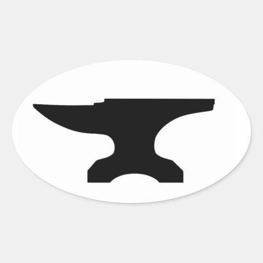Anvil Ovaler Aufkleber (Vorderseite)