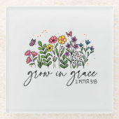 Anwachsen in Grace Glasuntersetzer (Vorderseite)