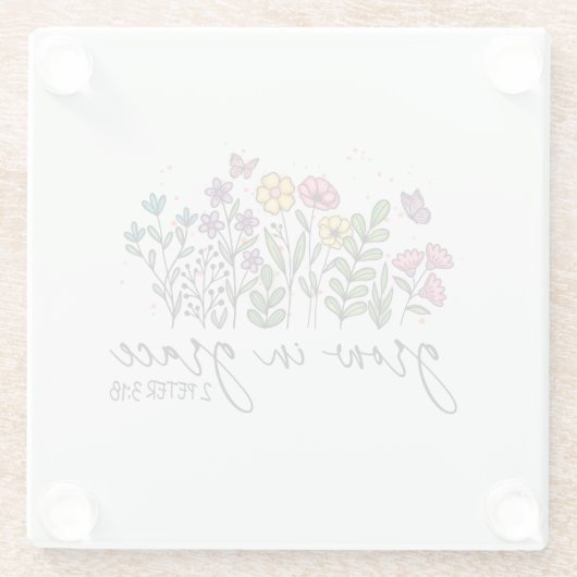 Anwachsen in Grace Glasuntersetzer (Rückseite)