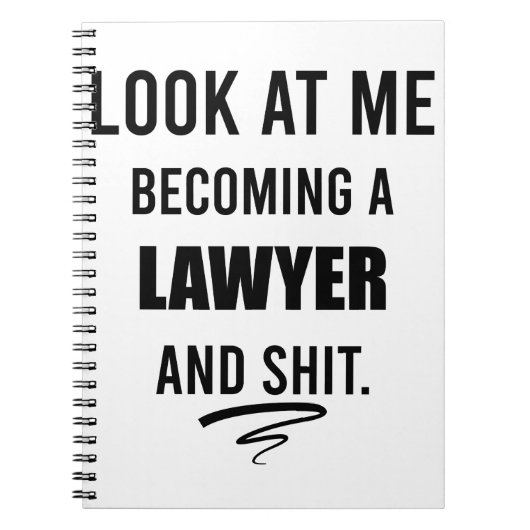 Anwalt Abschluss Shirt Anwalt T - Shirt Notizblock (Vorderseite)