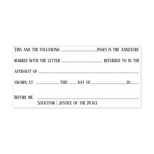 Anwalt affidavit Anhang Nummer Justiz Permastempel (Design)