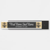 Anwalt an der Law Door Signs Anwalt Gold Long Name Türschild (Vorderseite )