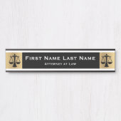 Anwalt an der Law Door Signs Anwalt Gold Long Name Türschild (Vorderseite )