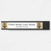 Anwalt an der Law Door Signs Anwalt Gold Long Name Türschild (Vorderseite )