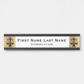 Anwalt an der Law Door Signs Anwalt Gold Long Name Türschild (Vorderseite )
