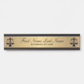 Anwalt an der Law Door Signs Anwalt Gold Long Name Türschild (Vorderseite )