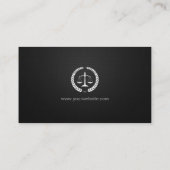 Anwalt / Anwalt - Berufliche Elegantin Black Visitenkarte (Rückseite)